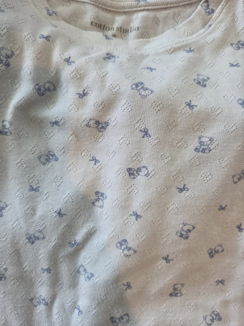 Girls Size 14 Blue “Perfect As Is” Sweatpants & Bear/bow Top 2-Piece Outfit